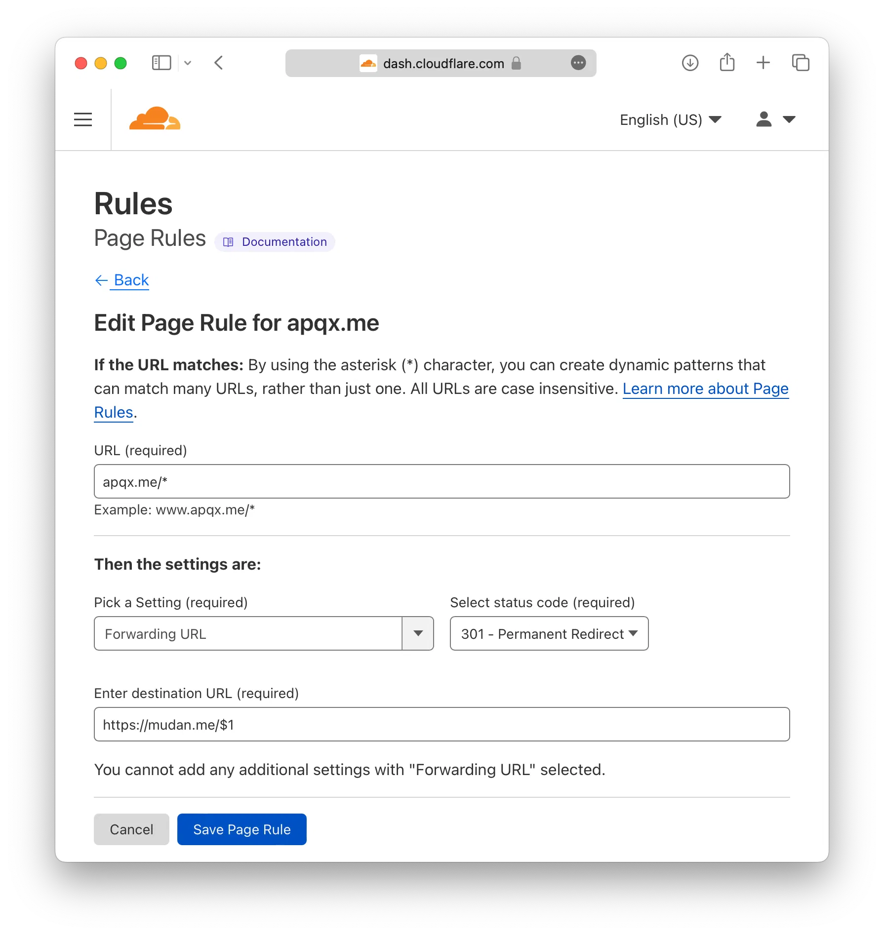 cloudflare rules 301