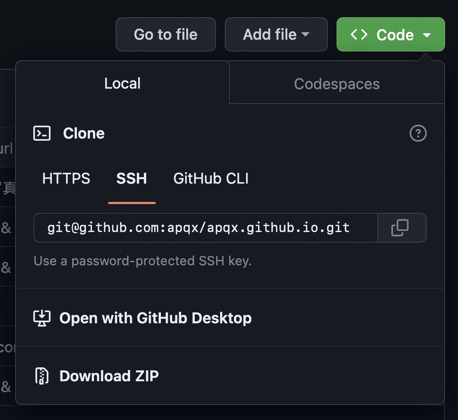 GitHub SSH URL